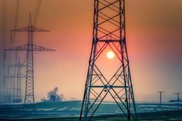 Strommast, Sonnenuntergang, Pixabay