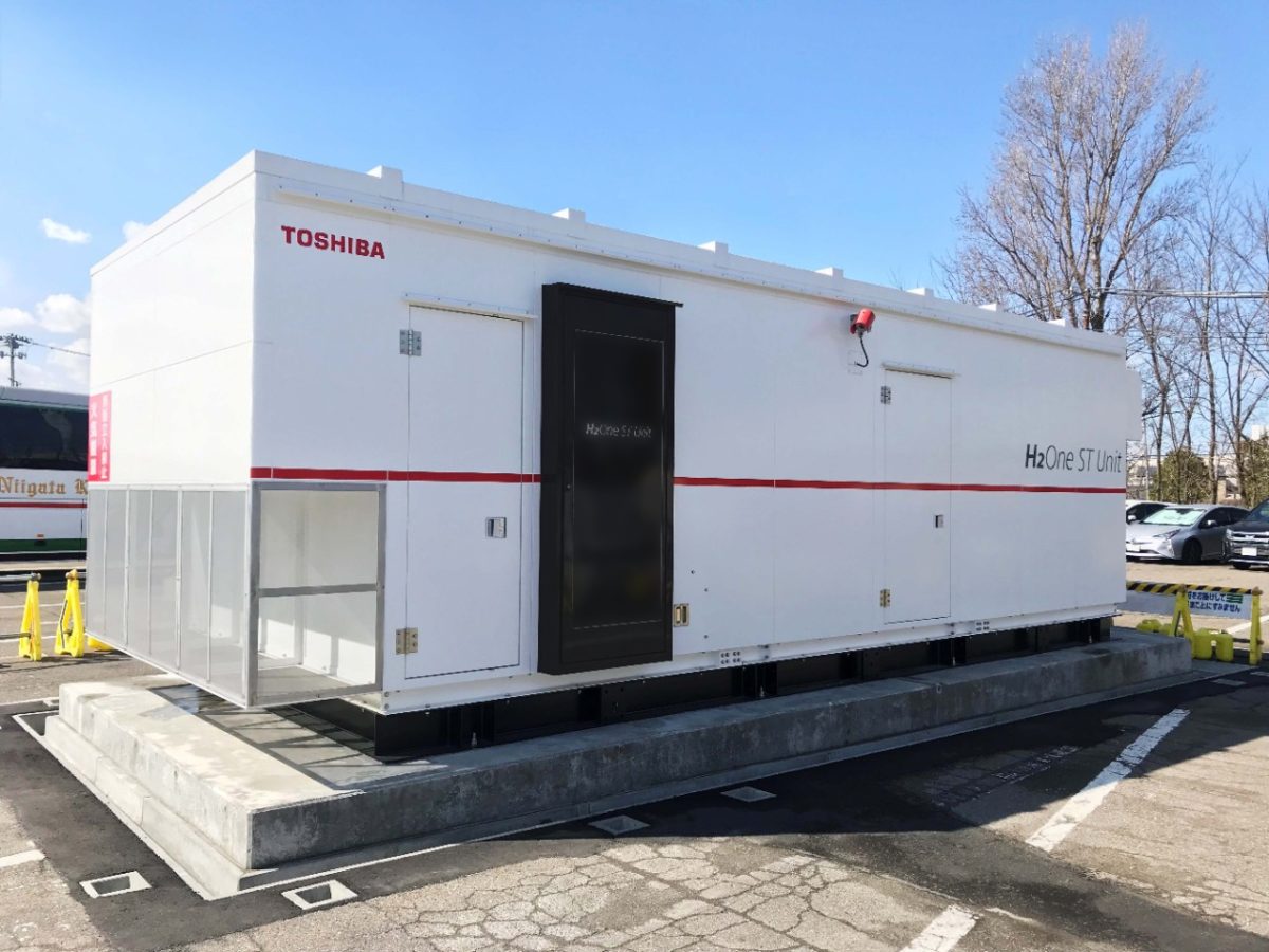 Toshiba met en service une station hydrogène alimentée par des panneaux